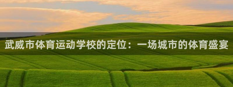 MK体育官网下载官方客服电话:武威市体育运动学校的定位:一场